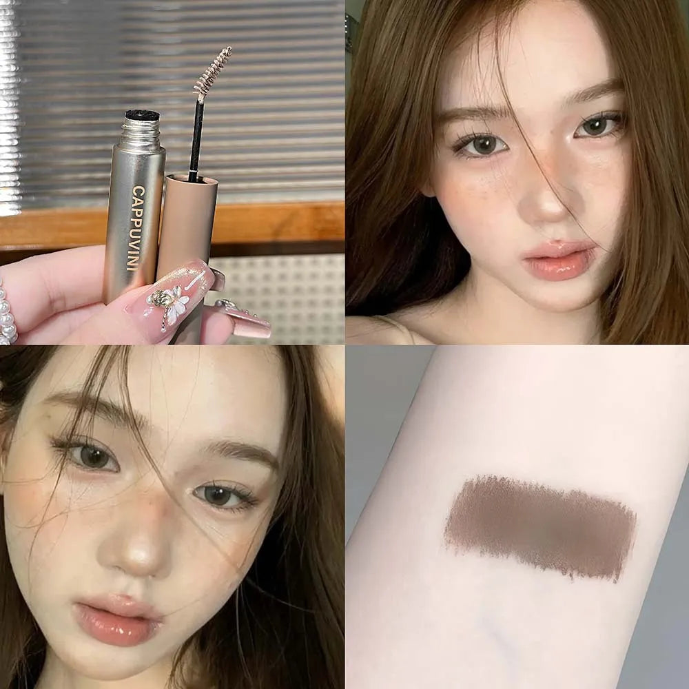 6 Colors Natural Brow Pomade, Waterproof Tinted Eyebrow Gel Cream, Soft Matte Hairy Brow Makeup with Wheat Brush