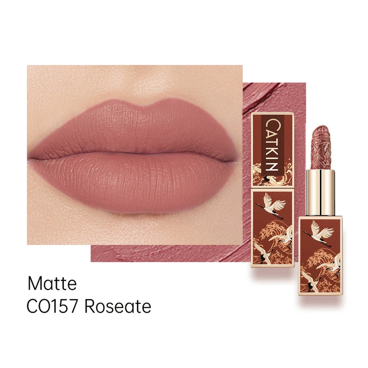 CATKIN Makeup Velvet Matte Lipstick, Hydrating Long‑Lasting Creamy Smooth, for Halloween Cosplay & Party Lip Looks