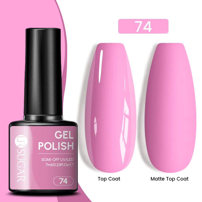 UR SUGAR 7ml Glitter UV Gel Nail Polish Glitter Sequins Soak Off UV Gel Varnish Colorful Nail Gel Polish DIY Nail Art Polish