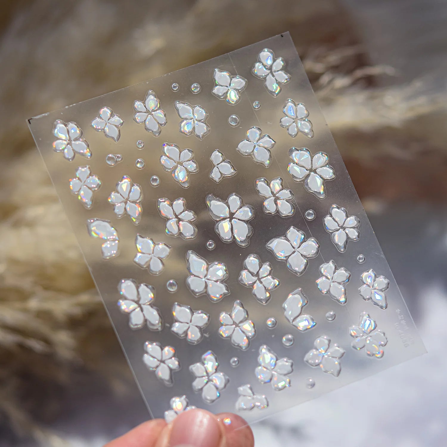 1Pc 3D Lavendar Flowers Stickers for Nails Spring Sakura Floral Leaves Self-Adhesive Sliders Decals Art Manicure for Decoration