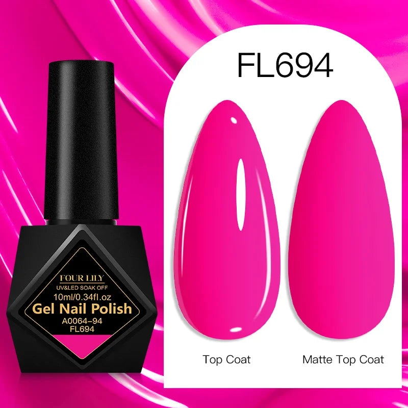 10ml Gel Nail Polish 162 Colors Nail Supplies Vernis Semi Permanent Nail Art Manicure Soak Off LED UV Gel Nail Varnishes Summer