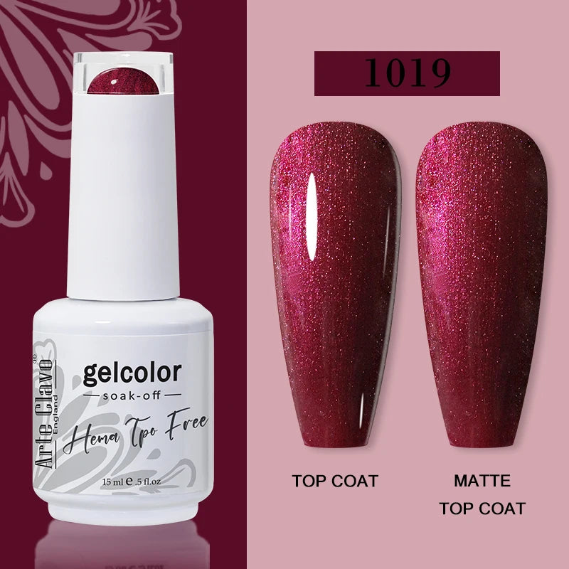 Arte Clavo 116Colors Gel Nail Polish 15ml Colorful Gel Semi Permanent Soak Off UV Gel Nail Art DIY Design Varnishe Nail Supplies