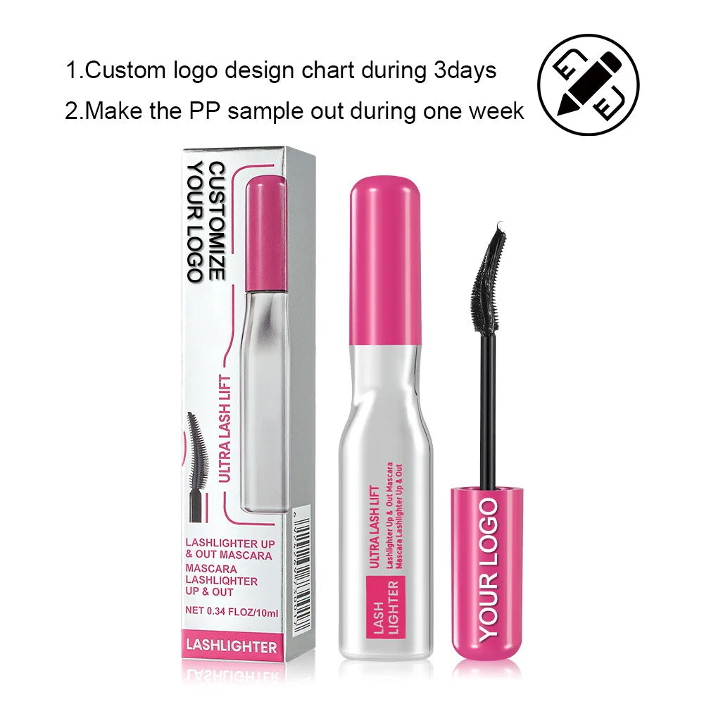 Fiber Curling Mascara,Thick Lengthened Volumizing Waterproof Sweat proof Lasting Lasting Lasting Mascara Setting Cream Makeup