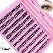 DIY Lash Extension Kit 200pcs Lash Clusters Wispy D Curling False Eyelashes with Bond And Tweezers for Professional And Home Use