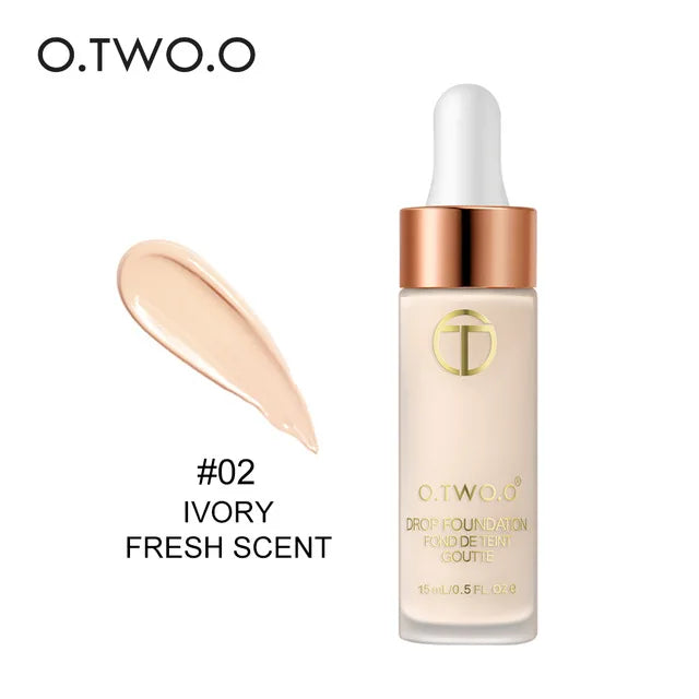 Natural Finish Liquid Foundation Full Coverage Makeup Base Oil Free BB Cream Long Lasting Face Concealer Cosmetics