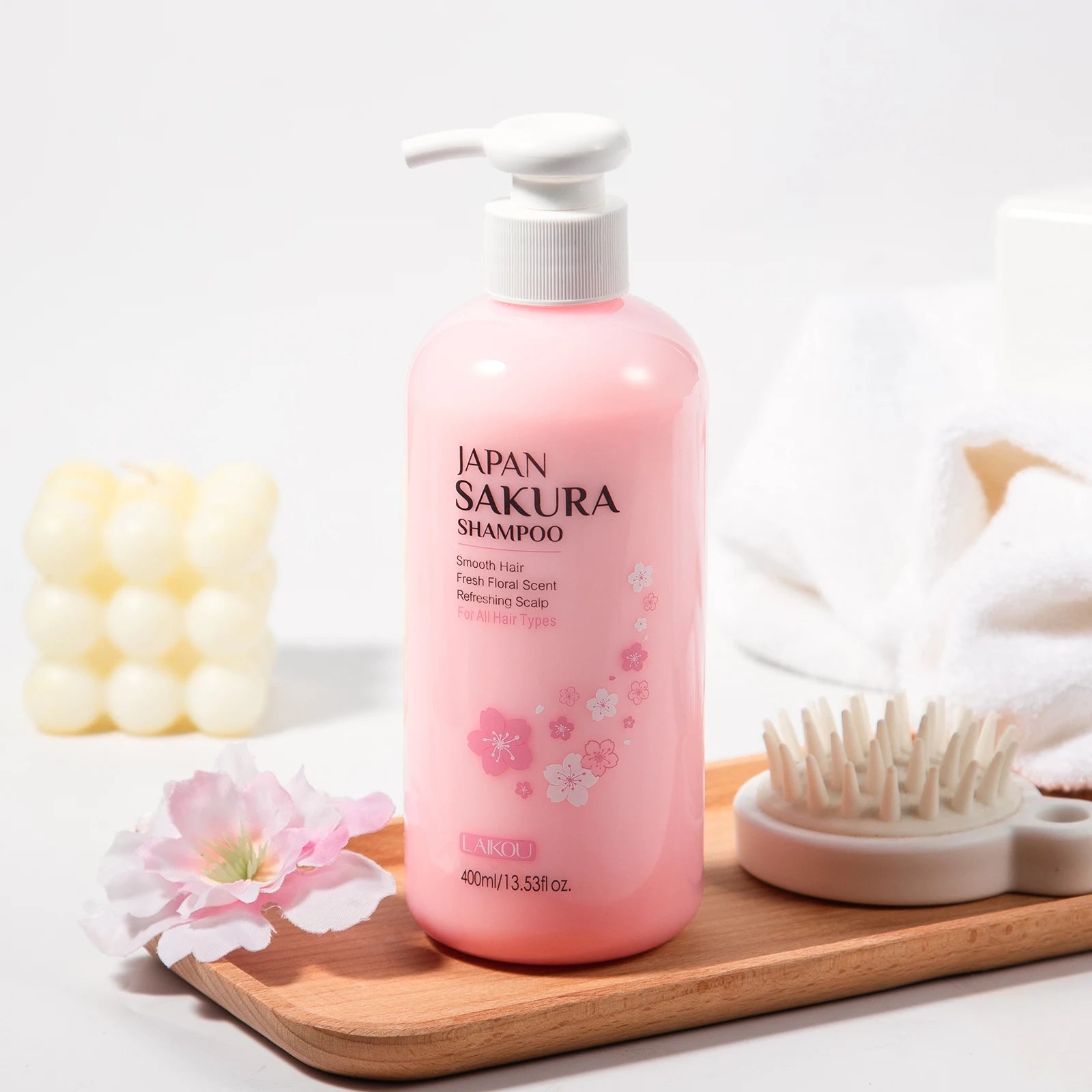LAIKOU Japan Sakura Shampoo Repair Anti Split Ends Smooth Frizz Dry Hair