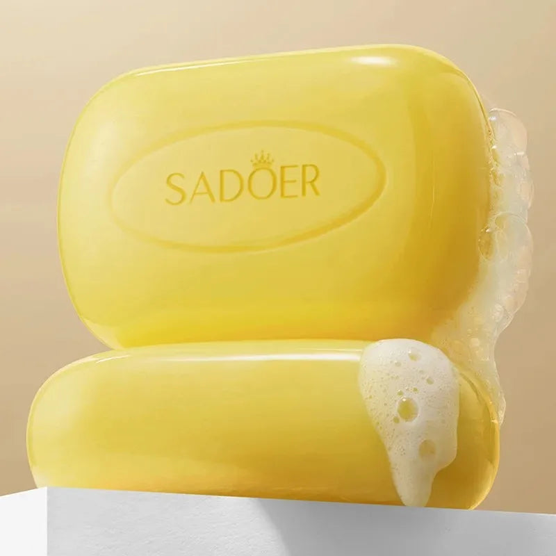 1/2Pcs Sadoer Sulfur Mite Removing Facial Soap Universal Handmade Soap for Body & Face Wash Foam Moisturizing Facial Cleanser