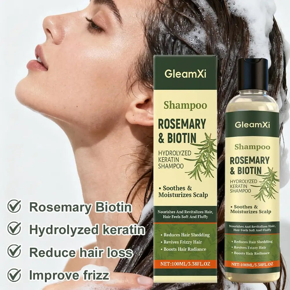 Rosemary Hair Regrowth Shampoo Thickening & Strengthening Shampoo with Hydrolyzed Keratin for Thinning Hair & Hair Loss