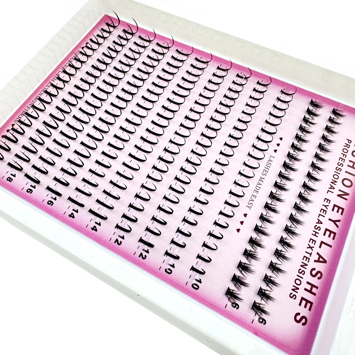 12Rows Bottom&Spiky Lashes Clusters Volume Individual Lashes Cluster Extensions Spikes Lashes Clusters DIY Fairy/Manga Eyelash