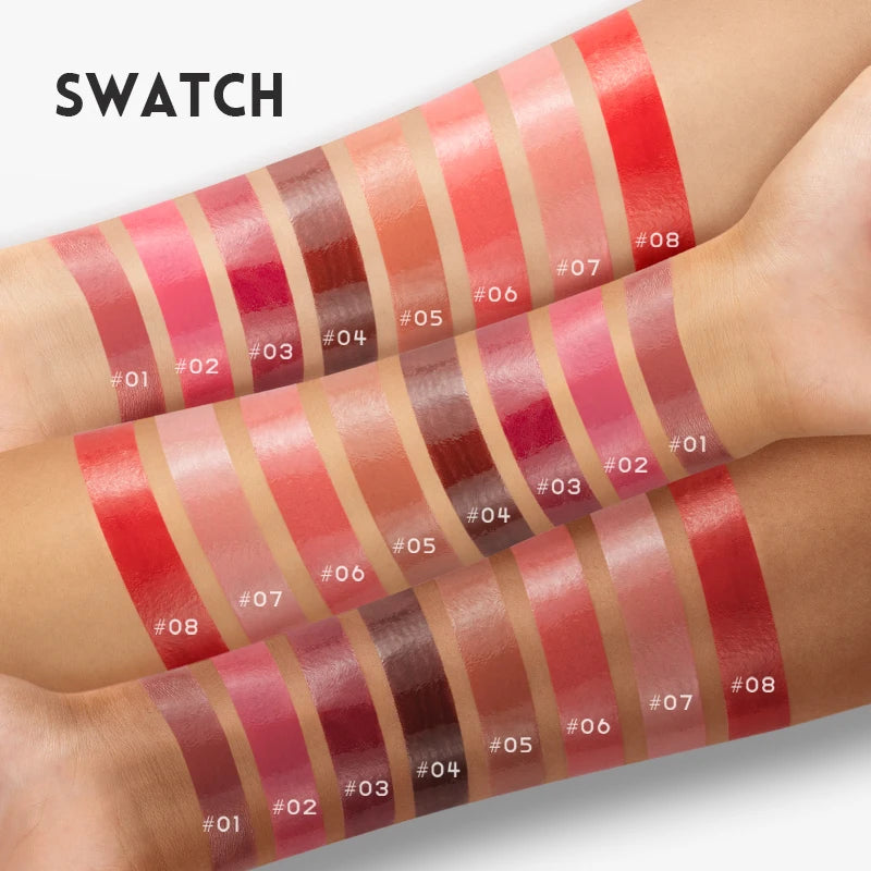 Clear Watery Lip Glaze, Mirror Shine Non-Stick Cup Lip Gloss, Long Lasting Moisturizing Water Light Glass Lip Tint