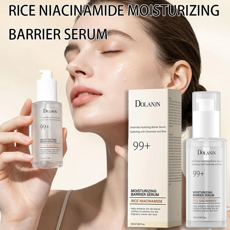 Rice Niacinamide Ceramide Skincare Set,moisturizing Brightening Toner,deeply Moisturizing Repairing Essence For Sensitive Skin