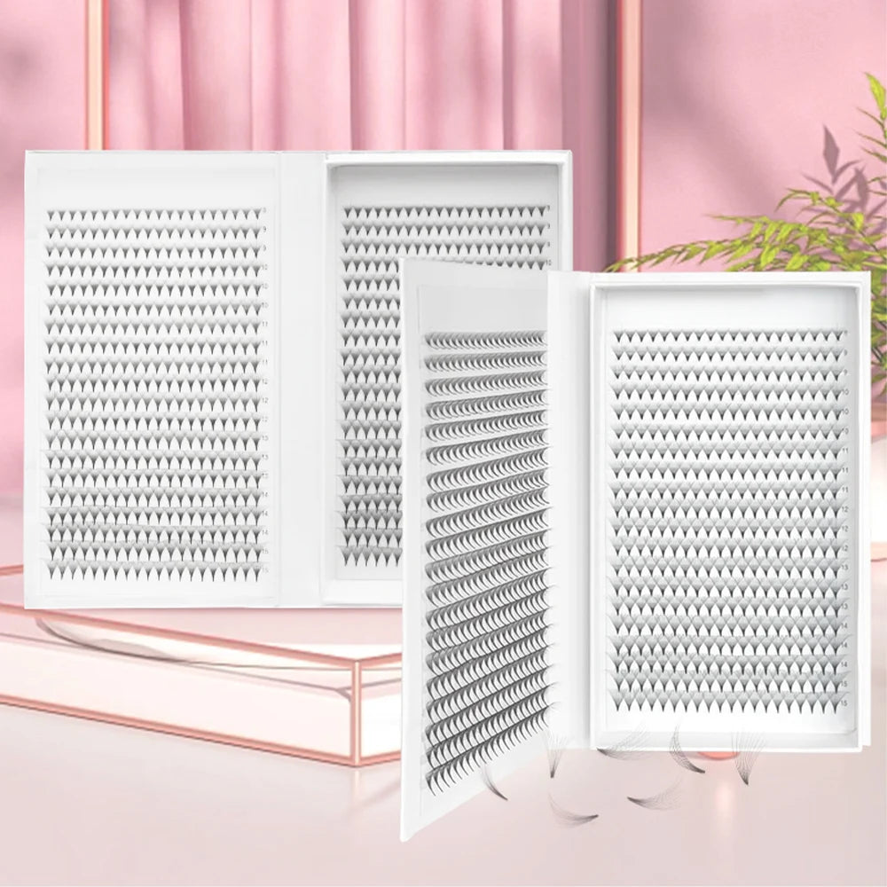 800/1600 Fans Premade Volume Lashes Fan Individual Sharp Pointy Base Premade Russian Volume Fans Eyelash Extension Makeup Tools