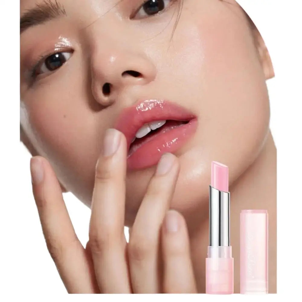 Pink Jelly Lipstick With Temperature Change Effect Moisturizing Lip Balm Long Lasting Nourishment Lip Gloss For Healthy Lips