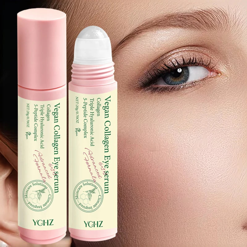 6-in-1 Collagen Peptide Eye Serum – Quick-Absorbing, Non-Greasy Formula for Hydration, Smoother-Looking Skin, Dark Circles & Fine Line Care