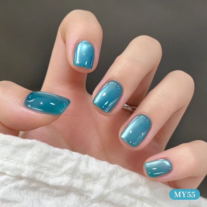 BORN PRETTY 10ml Blue Cat Magnetic Gel Nail Polish for Summer Semi Permanent UV Gel Varnish Soak Off Nail Supplies Manicure DIY