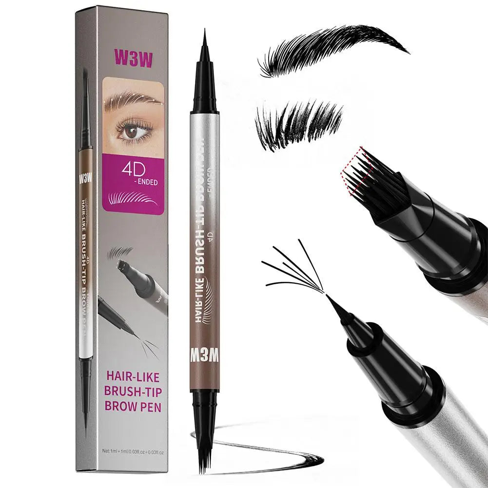 NEW Hair-Like Eyebrow Pencil 4D Micro-Sculpting Dual-Ended Eyebrow Pencil and Eyeliner Long-lasting Liquid Eyebrow Pen Like Real