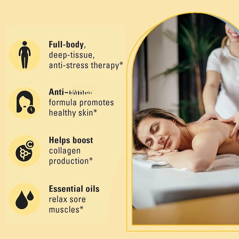 Skin Firming Body Massage Oil 240ml Natural Aromatherapy Relaxing Soothing Skin Care Essential Oil for Body Massage