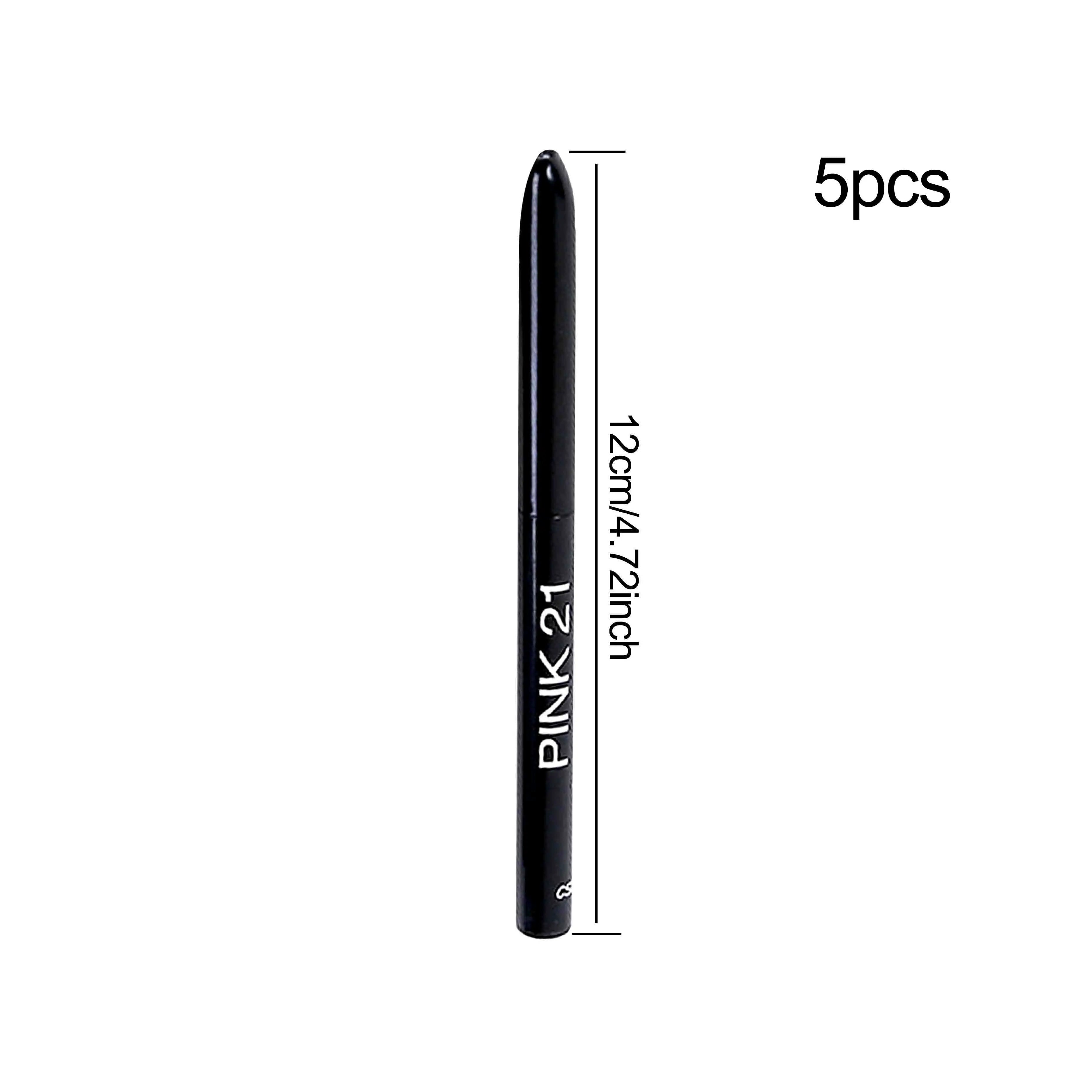 5pcs Black Eyeliner Gel Pen Waterproof Sweat Proof Smooth Non-Caking Eye Makeup Gift for Cosmetics Enthusiasts