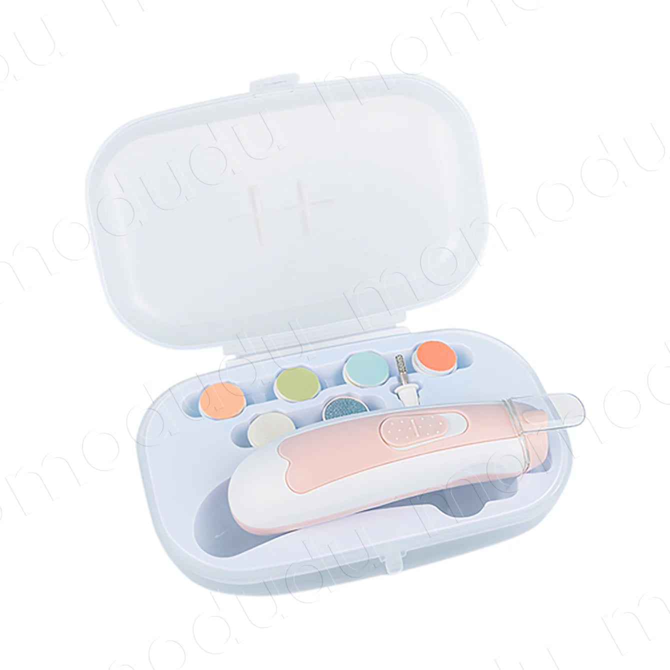 Professional Baby Electric Nail Trimmer Set, 4-Speed with LED Light & Low Noise for Safe, Not To Hurt Baby Hands