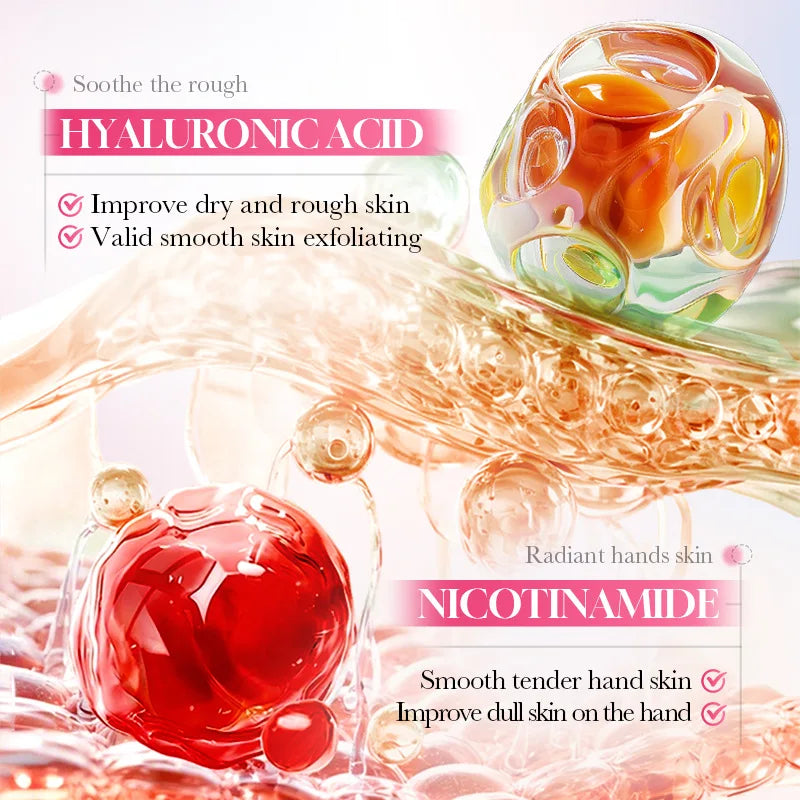5 Pairs SADOER Sakura Collagen Nourishing Hand Mask Anti Crack Smooth Nourish Dry Hands Reduce Fine Lines For Tender Hand Skin