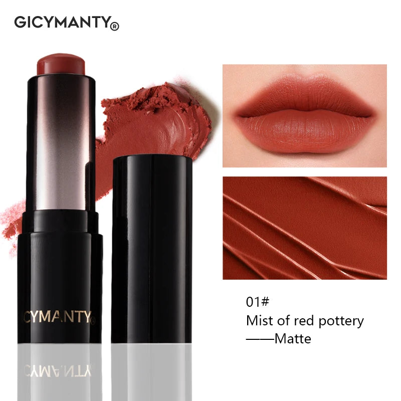 GICYMANTY Matte Lipstick Muted Tone Lip Stain Long-Lasting Transfer-Proof Silky Smooth Waterproof