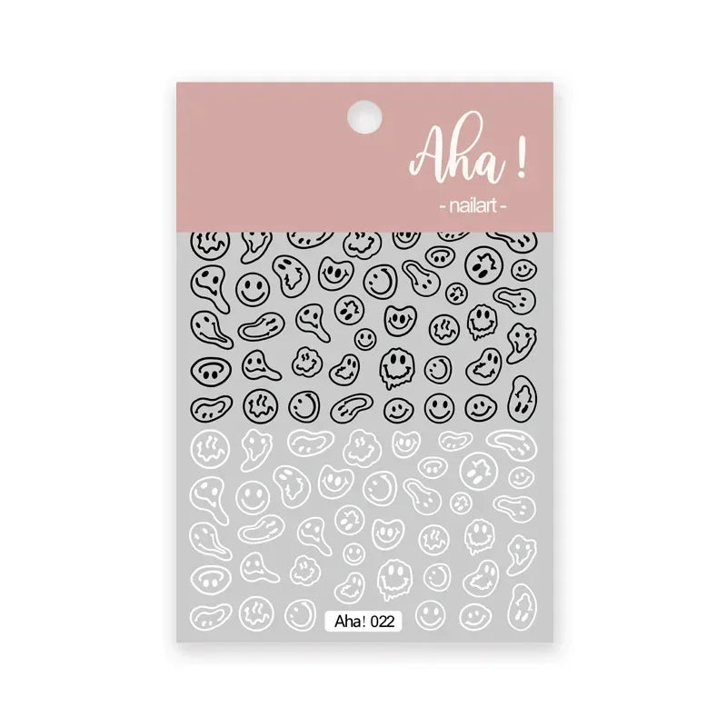 1pc Cute White Cloud Nail Stickers Ultra Thin Nail Art Stickers Self Adhesive Decals Star Moon/Flower/Clouds Kawaii Nail Decals