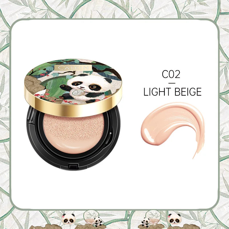 CATKIN Makeup Panda Land Full Coverage Cushion Foundation Breathable Hydrating Nourishing Poreless Foundation for Sensitive skin