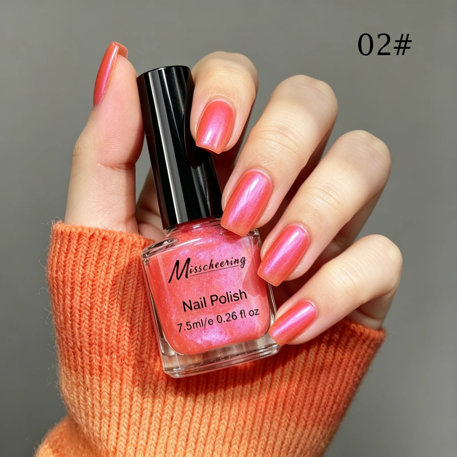 7.5ml Water-Based Nail Polish Pearlescent Non-peelable Long Lasting Quick Drying No Need of Lamp to Cure DIY Nail Polish