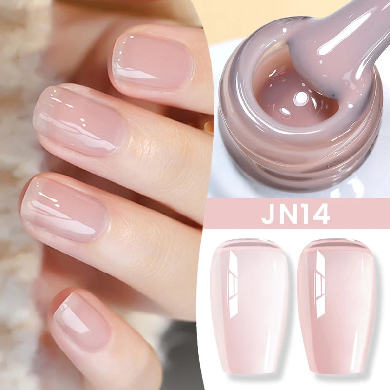 BORN PRETTY 10ml Translucent Color Gel Polish Jelly Nude Autumn Jelly Amber Semi Permanent UV Gel Nail Art Soak Off Gel Varnish