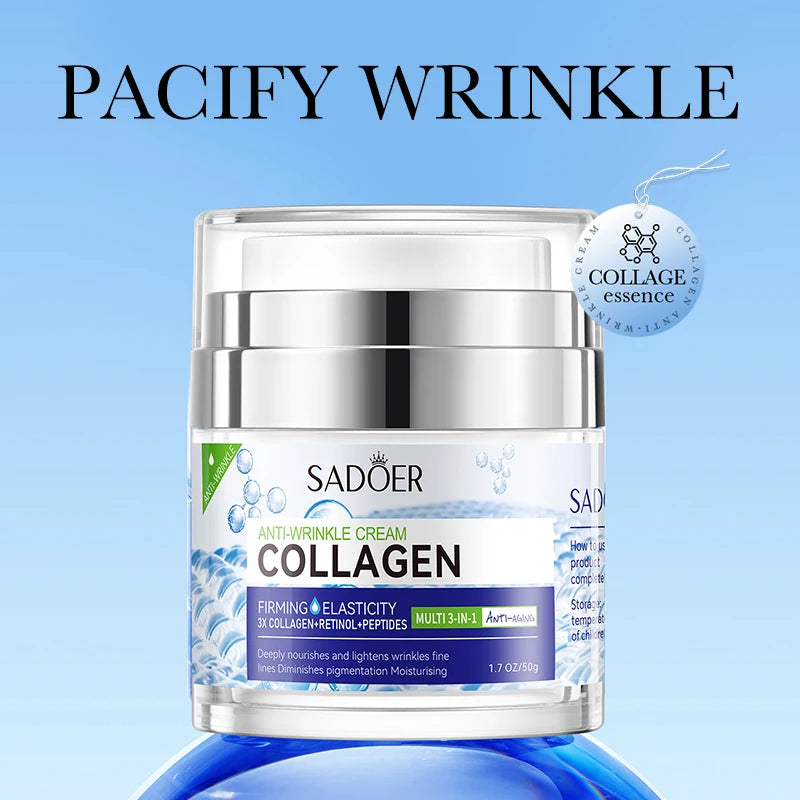 SADOER Vitamin C Collagen Face Cream Anti-aging Moisturizing Whitening Hydrating Facial Cream Day Creams Beauty Face Skin Care