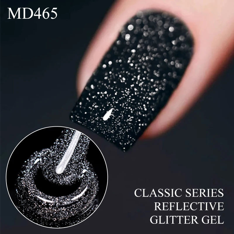 8ml Classic Series Reflective Glitter Gel Nail Polish High Gloss Shiny UV LED Soak Off Nail Supplies Manicure DIY Varnishes