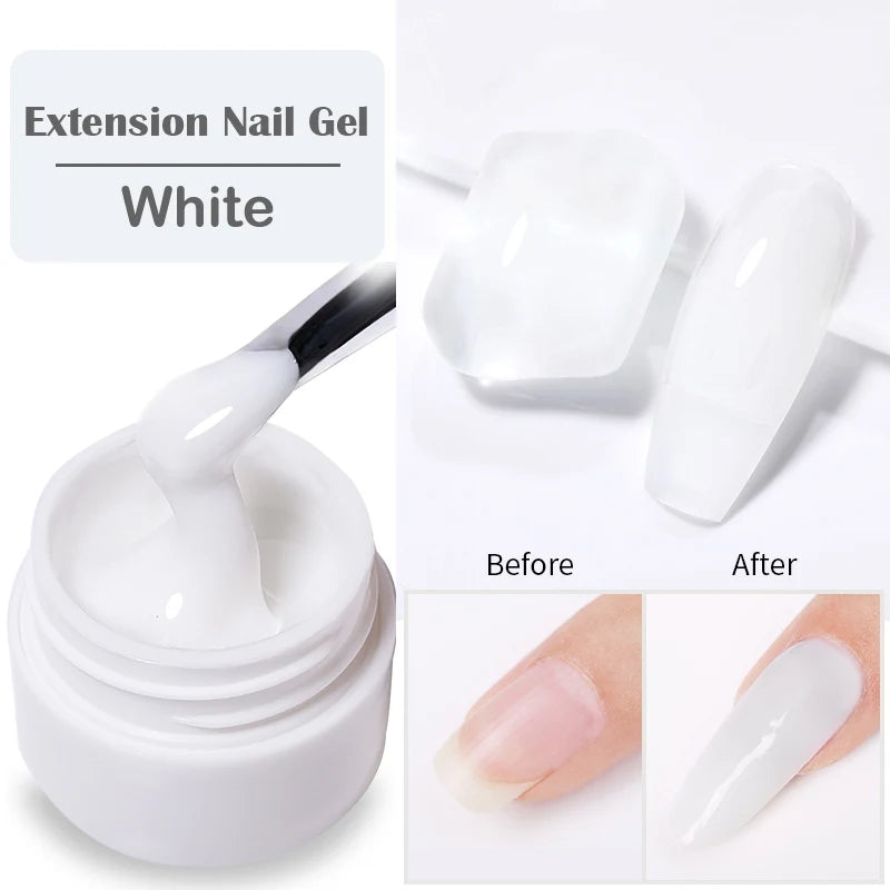 LILYCUTE 7ml Auroras Non Stick Hand Solid Extension Gel Nail Polish 3D Carving Flower Soak Off Nail Art Acrylic Hard Gel Varnish