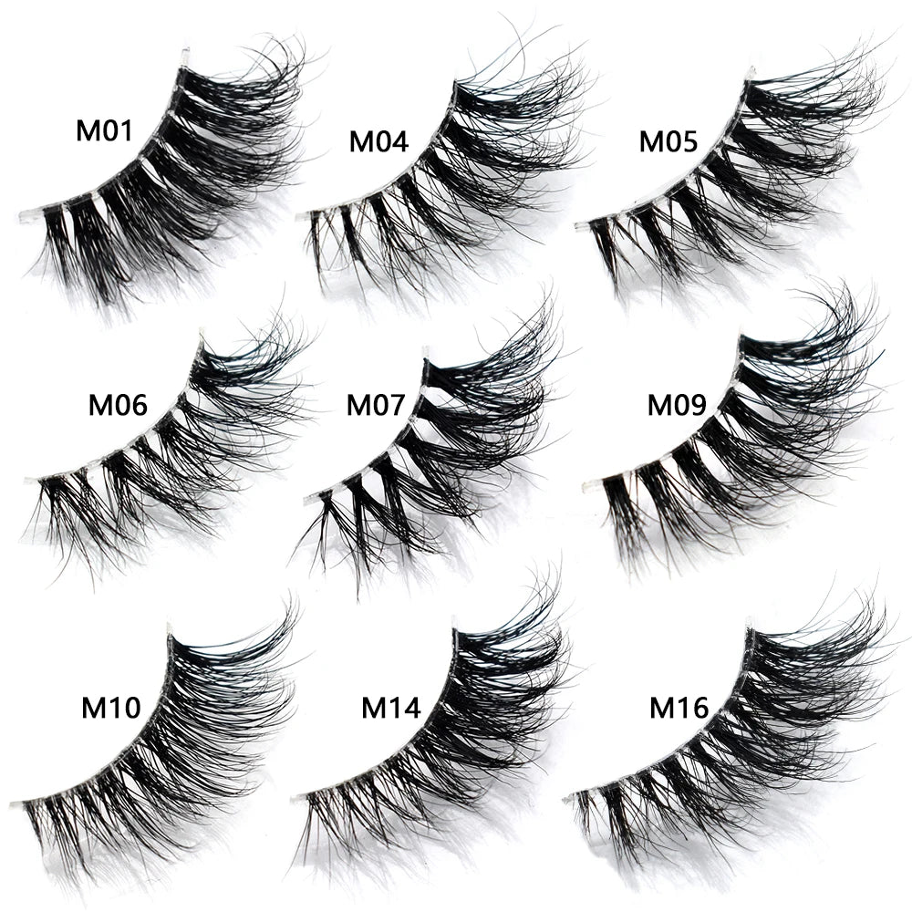 Bulk Items 10/30/60/100 Pairs Mink Half Lashes Natural Long Fluffy Wispy Half False Eyelashes Extension Lightweight Short Lashes