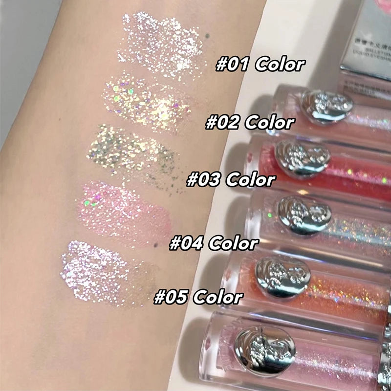 ART VALUE Pearlescent Liquid Eyeshadow Fine Shimmer Shadow Waterproof Glitter Highlighter Brightening Powder Female Makeup Tools