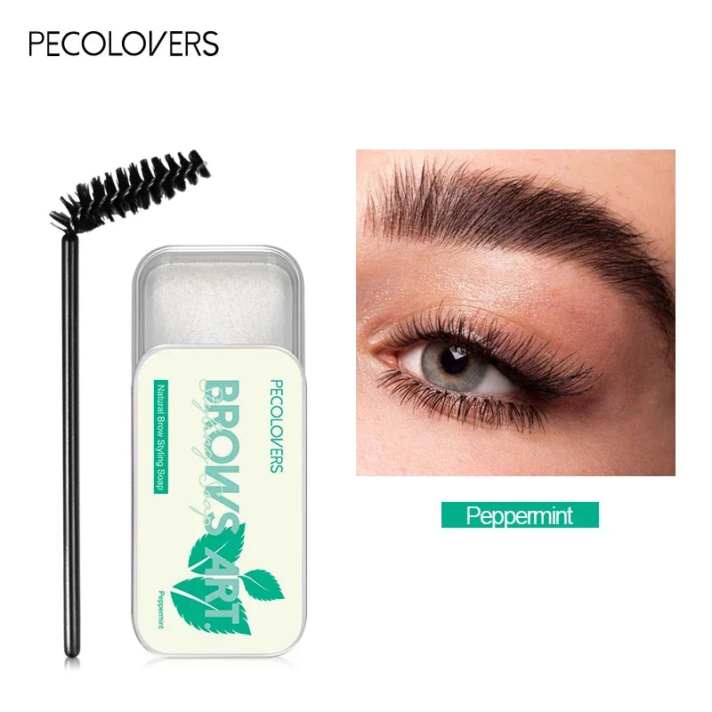 1Pcs Natural Transparent Pomade Eyebrow Styling Soap Brows Gel Wax Fixer With Brush Make-up for Women Eyebrow Cosmetics
