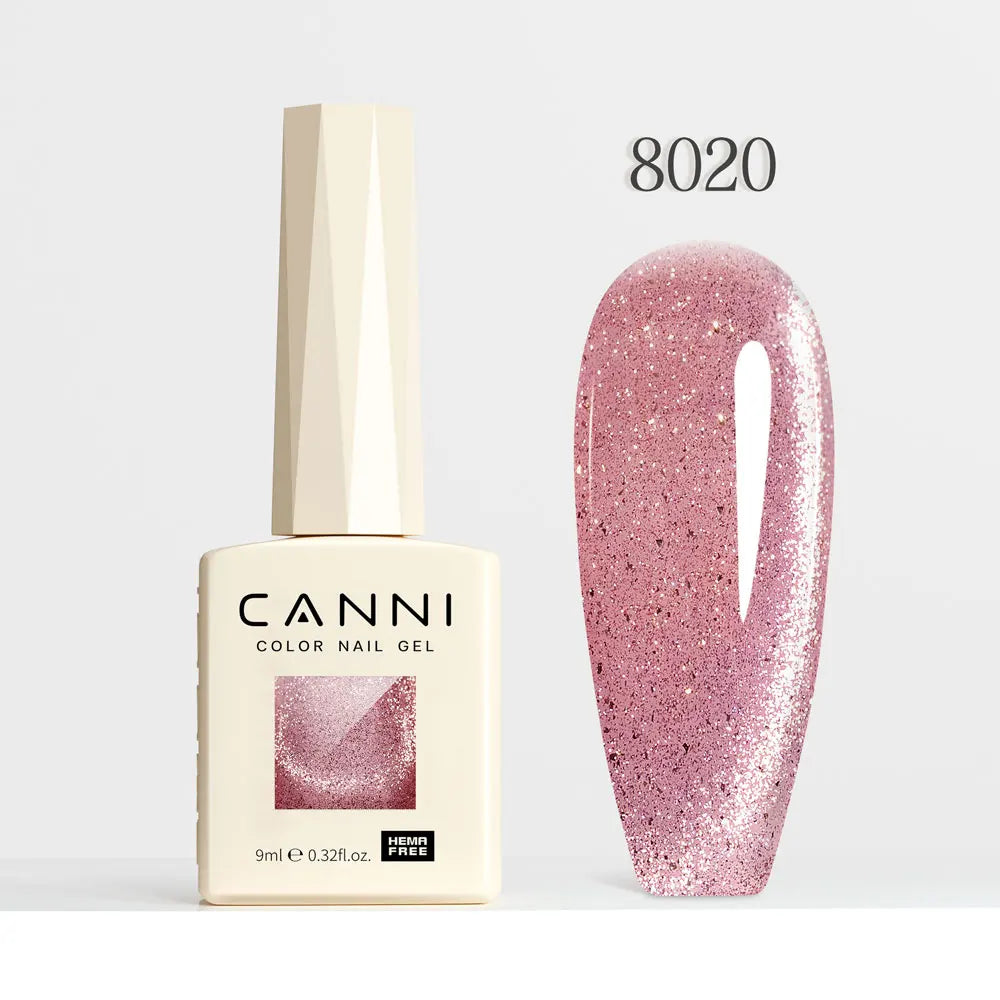 CANNI TPO/HEMA FREE Cat Eye Gel Nail Polish 9ml 48 Colors High Gloss UV-Removable Nail Art for Salon & DIY Manicure