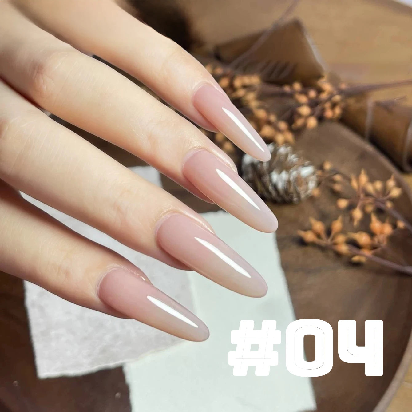 MN 2026 New 1-8PCS Fall Nails Popular Pure Desire Blush Jelly Gel Nail Polish Pink Nails Red Nails Ice-Clear Nude Nail Polish