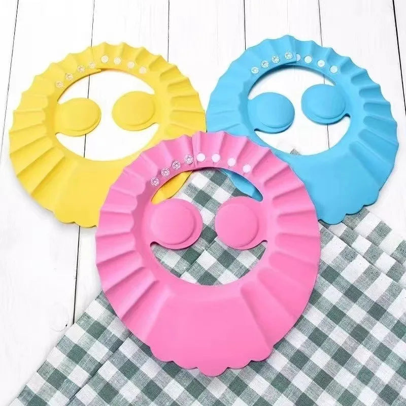 Kids Safe Shampoo Shower Bathing Bath Protect Children Shower Cap Hat Soft Cap Hat for Baby Wash Hair Shield Summer