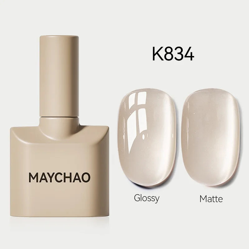 MAYCHAO Glitter Gel Nail Polish 7.3ml Semi-permanent Sequins Shiny Gel Base Top Coat Soak Off UV LED Varnish Nail Art Decoration