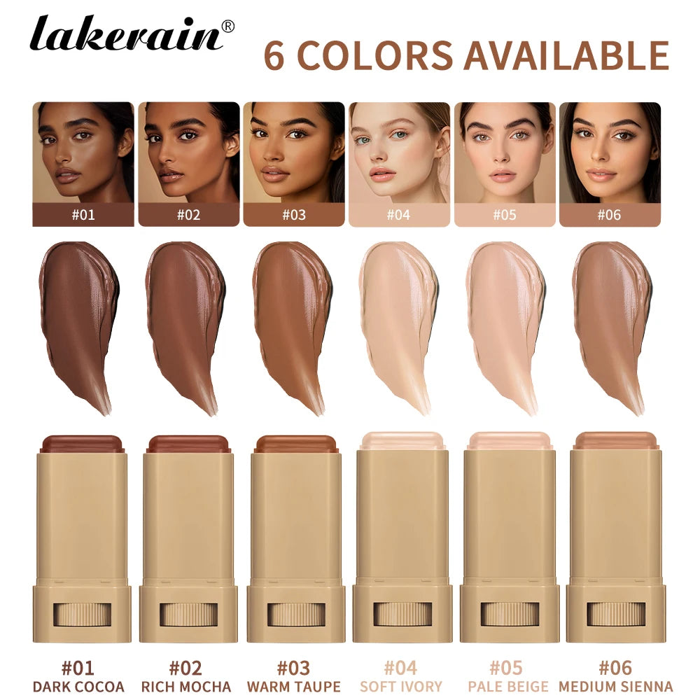 Eraser Foundation Stick Moisturizing Smooth High Coverage Silky Texture Travel-friendly Serum Boosted Skin Tint Solid Foundation