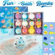 New 12PCS Ocean Toy Bath Salt Balls, Bubble Bath Balls for Adults & Kids, Fun Educational Bath Toys Party Favor Set