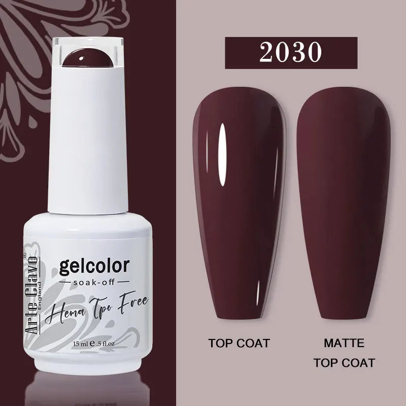 Arte Clavo 116Colors Gel Nail Polish 15ml Colorful Gel Semi Permanent Soak Off UV Gel Nail Art DIY Design Varnishe Nail Supplies