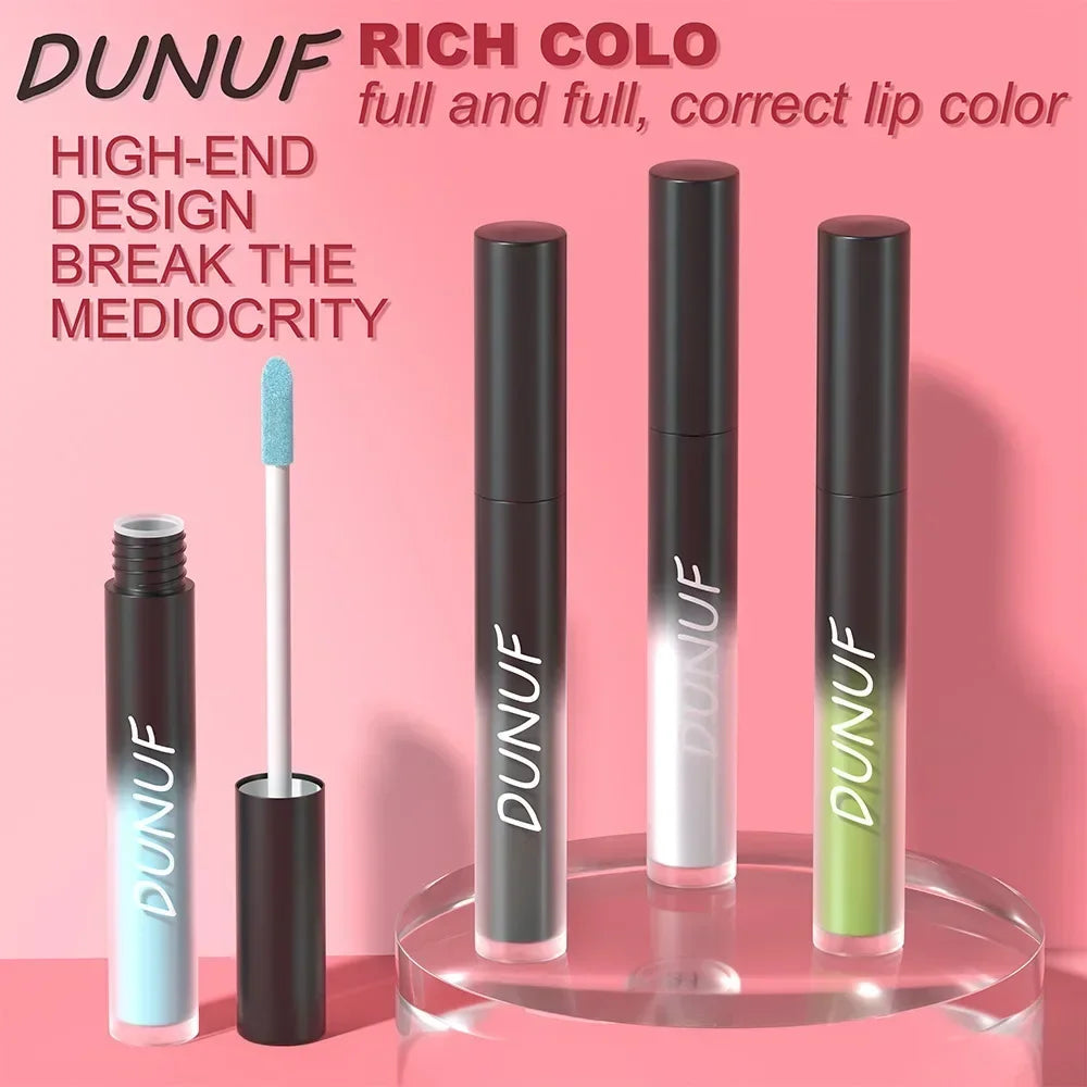 32 Color Lipstick Matte Lasting Lip Gloss Moisturizing Non-stick Cup Halloween Party Purple Blue Black Highly Pigments Lip Glaze