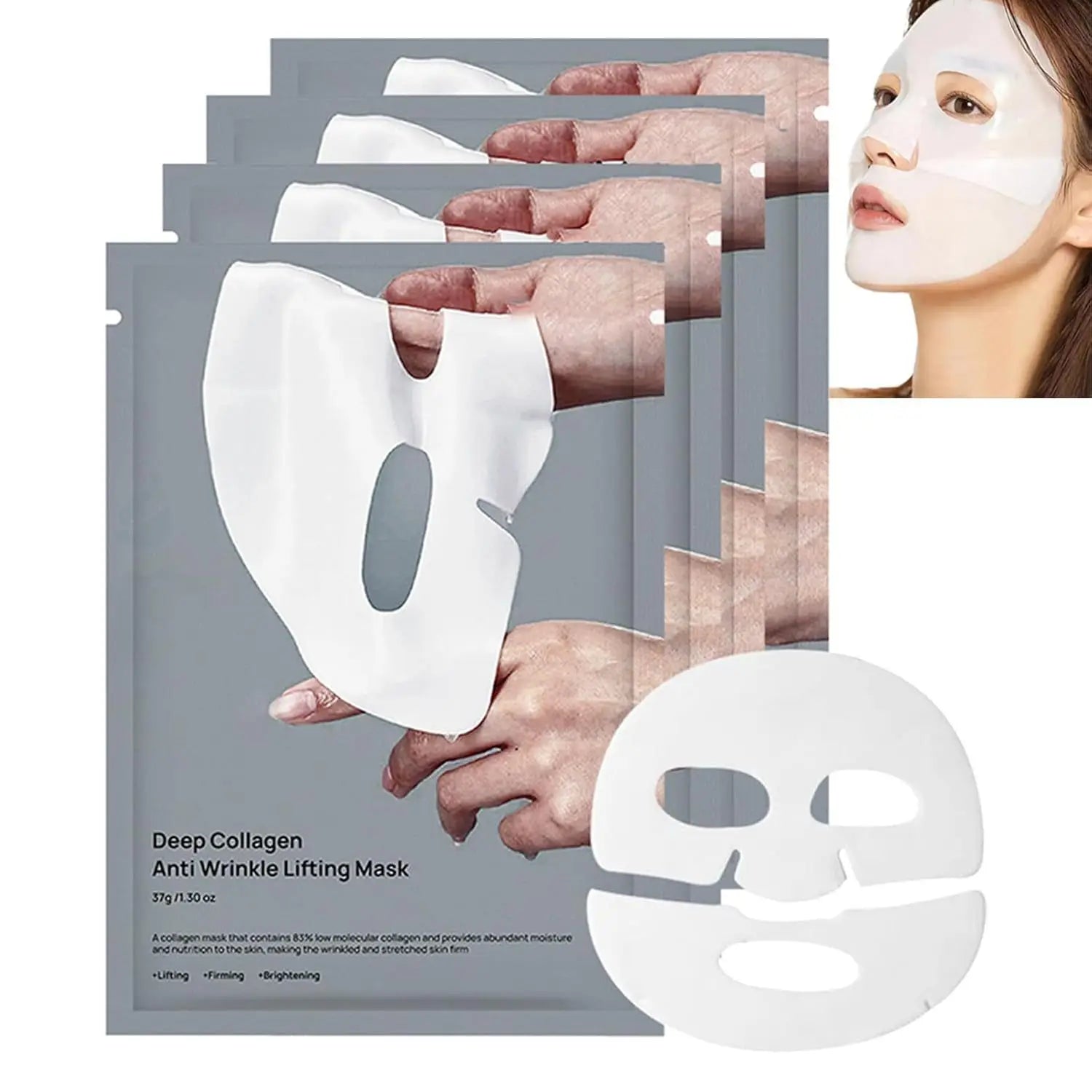 Deep Collagen Anti Wrinkle Lifting Mask Collagen Face Mask Overnight, Deep Collagen Mask for Lifting Firming Moisturizing