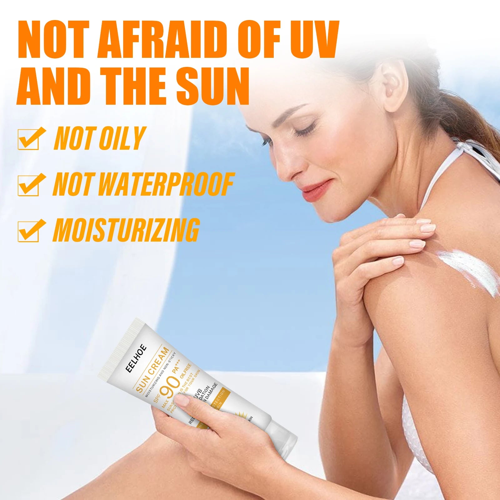 Facial Cream Sunscreen SPF 90 Brighten Sun Cream For Face Body Oil Control Moisturizer Daily Sunblock Skin UV Protective Lotion