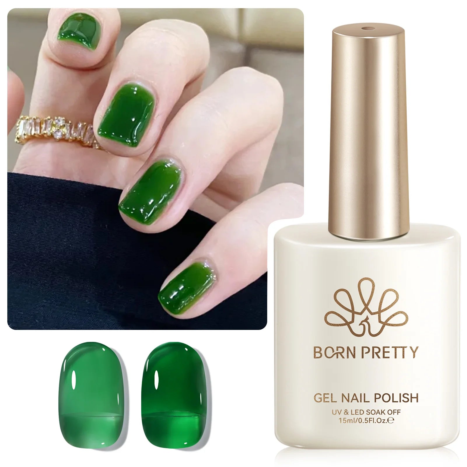 BORN PRETTY 15ML Pearl White Pearl Shell Thread Gel Nail Polish Shiny Glitter Varnis Semi Permanent For Soak Off Gel Nail Art
