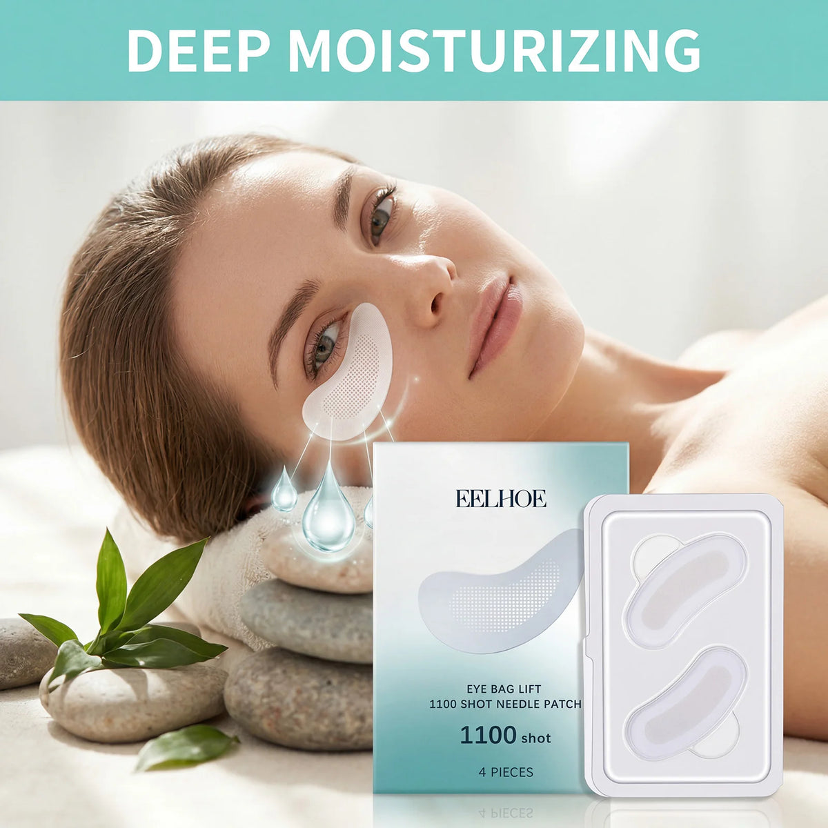 0.25mm Dissolving Microneedle Eye Patch Hyaluronic Acid Firming Eye Mask, Dark Circles & Puffiness Hydration Under Eye Skin Care