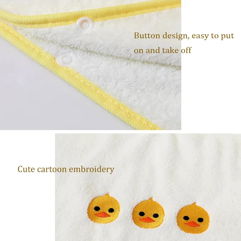 Baby Bath Towel Hooded Soft Coral Velvet Child Bathrobe Cute Cartoon Animal Warm Toddler Sleeping Swaddle Wrap Towel Blanket