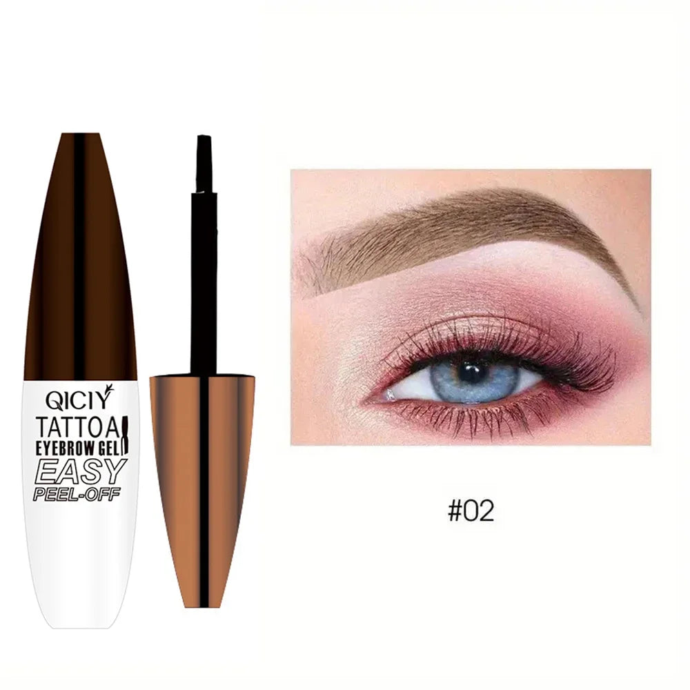 Waterproof Peel-off Eyebrow Tint Gel Black Long Lasting Film Forming Eyebrow Dye Cream Natural Eyebrow Makeup Semi-permanent