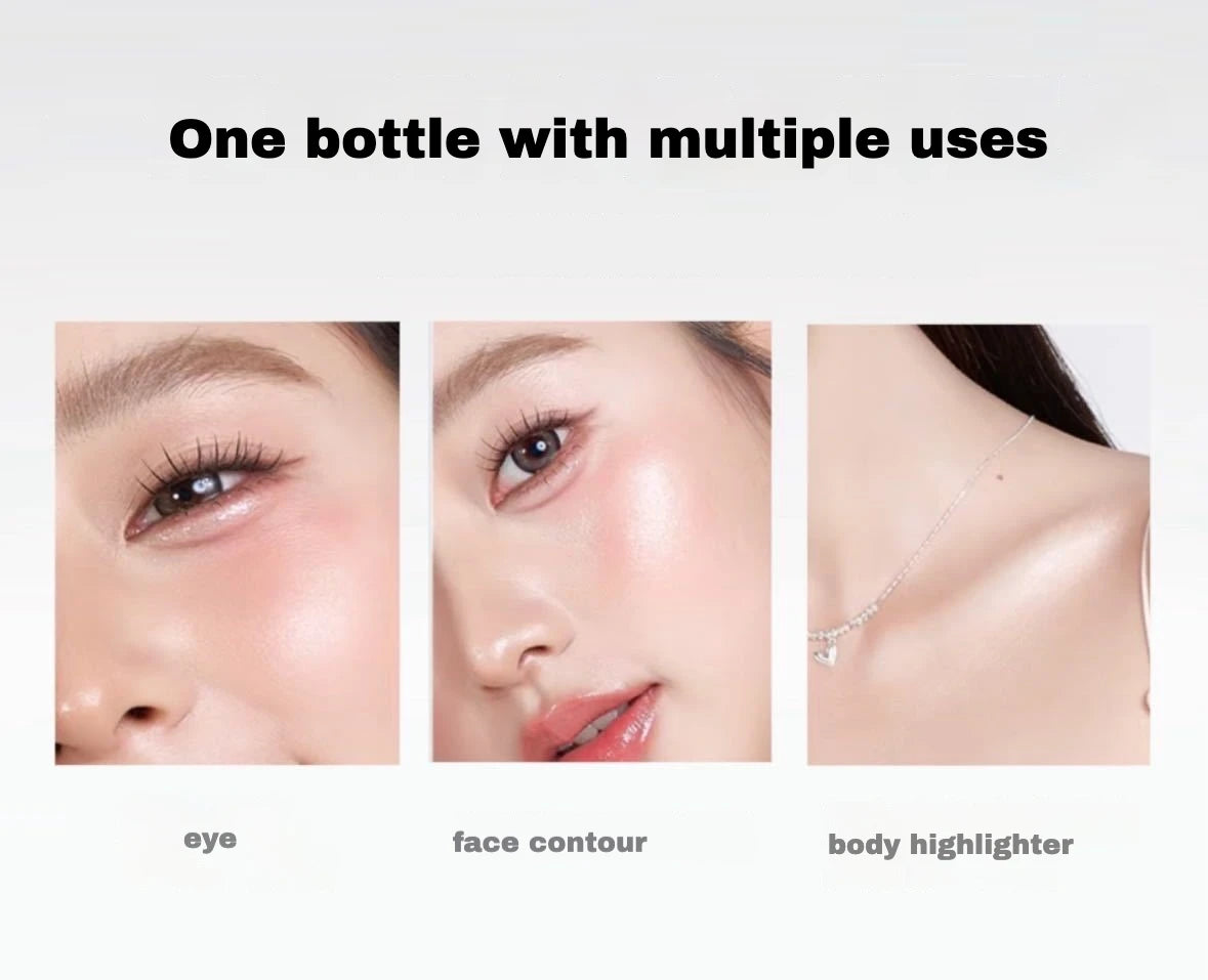 kakashow Liquid Highlighter Diamonds Ball Longlasting Shimmer Glow Brightening Glitter Multifunctional for Face Eyes Body